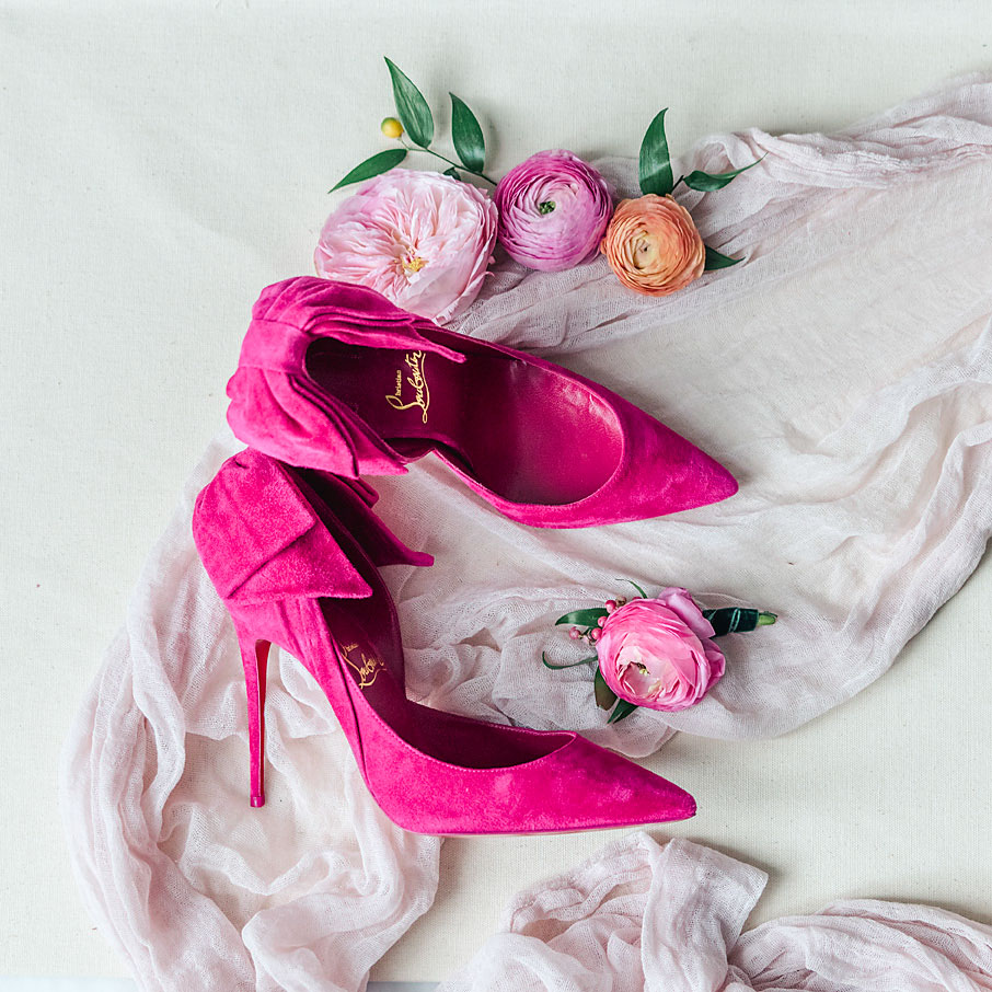 pink bride shoes